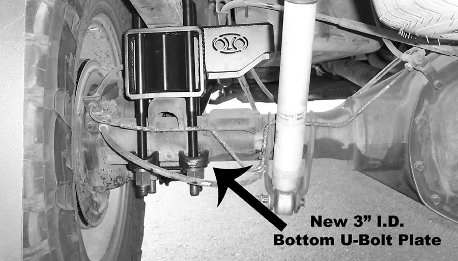 With these Adapters you can also use the Adjustable Position feature in the block to move the axle forward to keep the tire from rubbing the back of the fender.