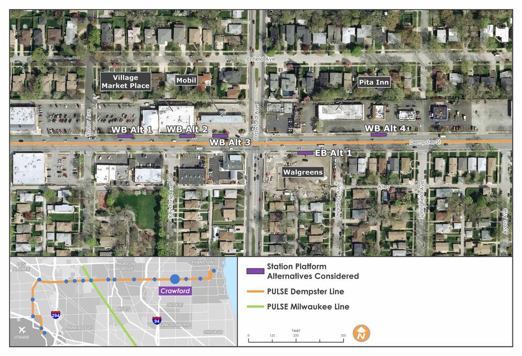 Crawford Municipality: Village of Skokie In general, there is limited available space to construct a station in this area As design progresses,