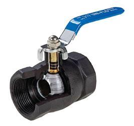UNI-FLO NYLON BALL VALVES FIG. 214NS/NB Features: 1. Temperatures range -30 C to +120 C 2. Pressure 1600KPA 3. PTFE Seats 4. Chrome Plated Steel or Brass Ball 5.