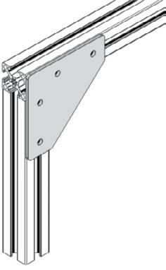 CP-40T T Connecting Plate for Support Beam 40x40- Steel,
