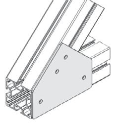 Mounting : FAHB-M8 x16(4), FASN-M8 (4), FAFW-M8 (4) CP-80V 45 connecting Plate for Support Beam