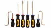 2 in Offset Phillips Screwdriver (1) p s #2 & 1/4 in Offset Phillips /Slotted Screwdriver 6 piece stanley standard Fluted screwdriver set Product #: 60-060 Storage rack included.