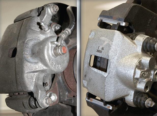 DISC BRAKE SYSTEM The brake caliper assembly is normally Bolted