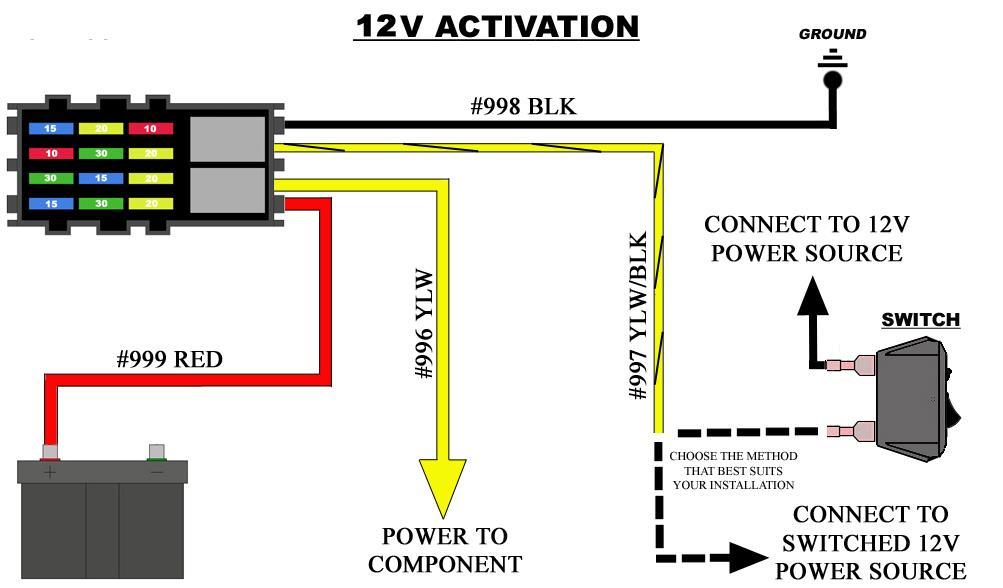 Figure 29 12V Relay Activation Ground Activation A ground activated relay is just the opposite of the 12 volt activated relay, 12 volts