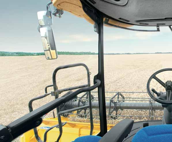 24 25 OPERATOR COMFORT YOUR FIELD OFFICE Noise level (dba) 78-4dBA 74 Competitor New CR 360 PANORAMIC VIEW The Harvest Suite cab s wide