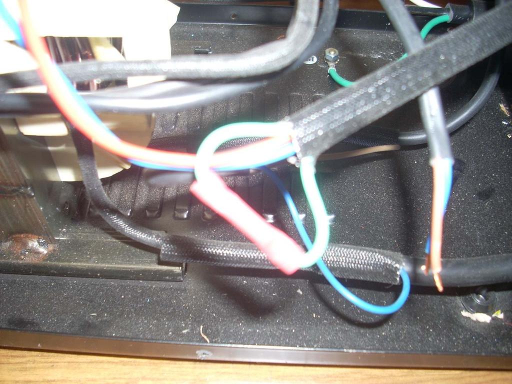 Using a crimp connector, I have connected the wires from the motor controller together.