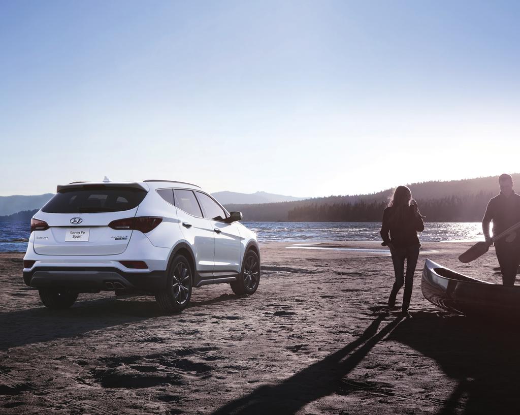 Memorable road trips, made comfortable and safe. Get ready to take on your commute, early-morning hockey practice or that annual summer camping trip with the 2018 Santa Fe Sport.