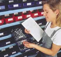 Shelf bins are impervious to most oils, greases and chemicals and make the best use of available shelf space - particularly when used with shelving systems.