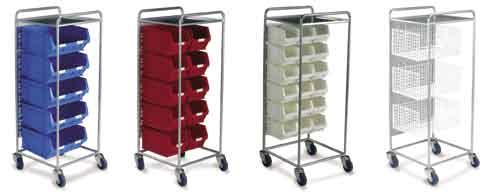 Topstore - Container Trolleys A strong yet lightweight trolley designed to carry either NXT GEN, TC Topstore containers, mesh baskets or spigots and the container trolley is fitted with a top shelf.