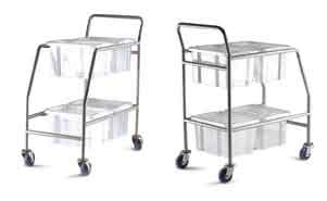 Topstore - Angled Container Trolley An ideal way to transport small parts using either the Topstore TC Container range or Topstore Euro Container. Its design offers easy access to all containers.