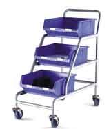 S M A L L P A R T S S T O R A G E ACT/3XTC6B ACT/3XEC Braked Trolleys Unbraked Trolleys Product Description Order Ref Order Ref Angled Container Trolley without Containers ACT/BC ACT Angled Container