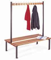 Cloakroom Equipment Cloakroom Units Strong and Sturdy - Manufactured from Epoxy powder coated 38 x 38mm RHS steel frame Seat slats are supplied flat packed for easy assembly Top &
