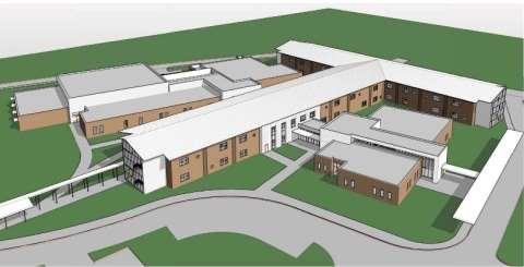 The school will have a gymnasium with hardwood flooring; kitchen and cafeteria;