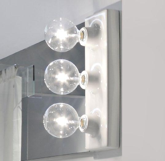 MKLP Ceramic wall lamp (BULBS NOT INCLUDED) Make-Up mirrors (MKS100 - MKS50 - MKS501) Package dim. 55 x 22 x 17 cm Weight 5 kg Pz.