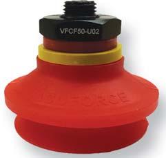 All fittings are hard anodized and can be used with all VFB, VFBL, VFDB and VFF vacuum cups.