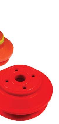 Impregnated Red Silicone STMI Metal Impregnated White Translucent Silicone Part number example VFB30-2SMI 34mm diameter single bellows vacuum cup in red metal impregnated silicone This cup series is