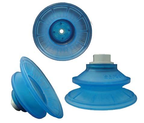 SBF POLYURETHANE BELLOWS TRACTION CUPS The SBF series of vacuum cups are designed to offer the vacuum user a cup that can pick up on angled surfaces and adapt to products such as formed sheet steel