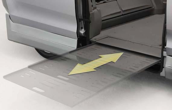 A traction, and the slotted surface helps to prevent your chair from carrying debris into your van.