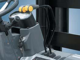 Ergonomically positioned pedals Based on human engineering, the accelerator, brake