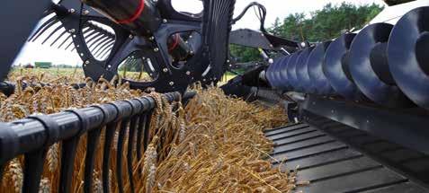 Heads-first feeding promotes peak combine efficiency by saving fuel, improving threshing action, creating a better straw distribution, and allowing