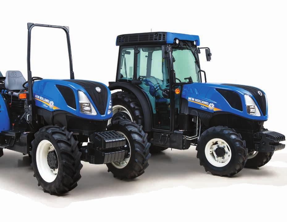 The tire offerings for the T4V models permit a minimum overall tractor width of 43.1 inches.