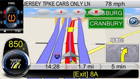 A K J I I: (Alert Window) In GPS Navigation window a warning window will be displayed to alert the driver when tire pressure or temperature is above or below user settings.