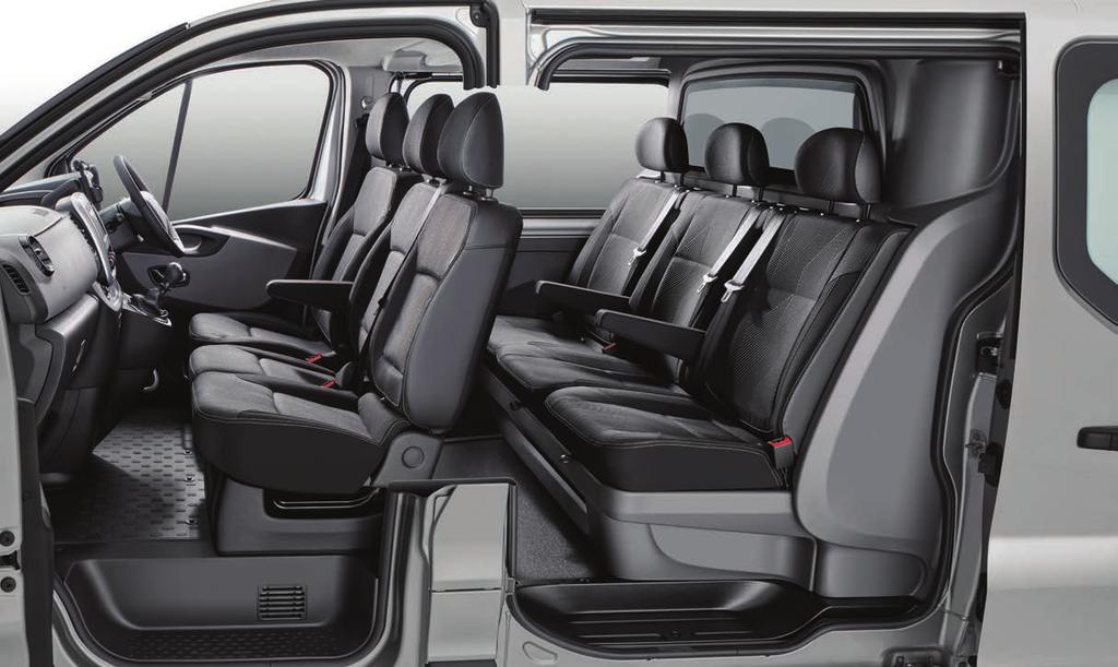 seats added to the Renault Trafic Crew.