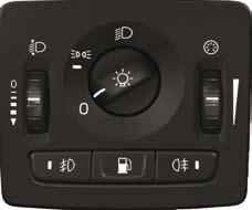 Lighting panel Automatic headlights. High beam flash only. Parking lights Headlights: turn off when ignition is switched off, high/low beams.