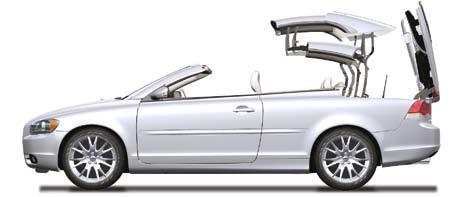 operating the power retractable hard top 6.5 ft 2.0 m 8 in 0.2 m preparation There should be no objects on the parcel shelf, roof, or trunk lid. 6.5 ft (2 m) free height above the car, and 8 in. (0.