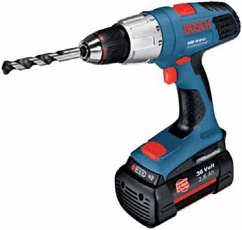 drilling and screwdriving As powerful as corded: up to 115 drilled holes (8 x 50 mm) in masonry with only one battery charge Extremely robust: fully functional,