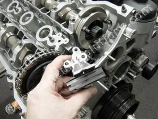 #11 Locate the secondary timing chain tensioner.