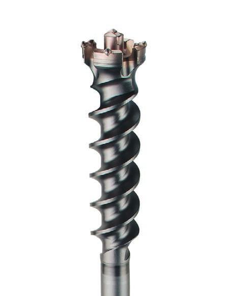 50 Drilling SDS-max drill bits Bosch Accessories SDS-max-9 BreakThrough For drilling large holes Fine grade high durable carbide Long lifetime/ Best wear resistance 3-cutter, vacuum brazing and