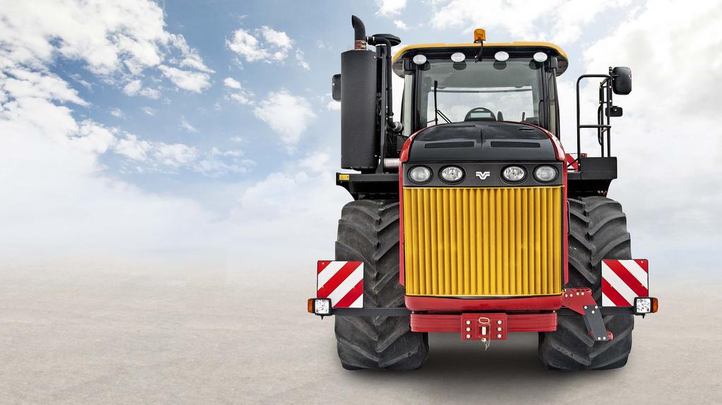 Engineered using heavy-duty components, the line of Versatile four-wheel drive tractors, from 380 to 610 horsepower feature proven Cummins engines, durable CAT transmissions,