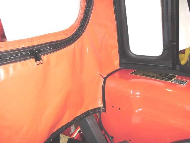 p. 10 of 18 12. SOFT REAR CURTAIN Only for soft sided cabs. Skip this step and proceed to step 13 below if installing a hard sided cab with a hard rear panel. snaps 12.