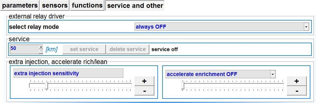 External Relay Driver: if using an external driver please select when that driver will be activated and when It will be off.