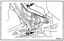 REMOVE DISC BRAKE CALIPER (a) Remove the 2 bolts and brake caliper from the steering knuckle. Torque: 118 N m (1,200 kgf cm, 87 ft lbf) (b) Support the brake caliper securely. 3.