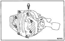 SUSPENSION AND AXLE REAR DIFFERENTIAL SA81 33. INSTALL DIFFERENTIAL CARRIER COVER (a) Clean the contact surfaces of the carrier and cover of any residual FIPG material using cleaner.