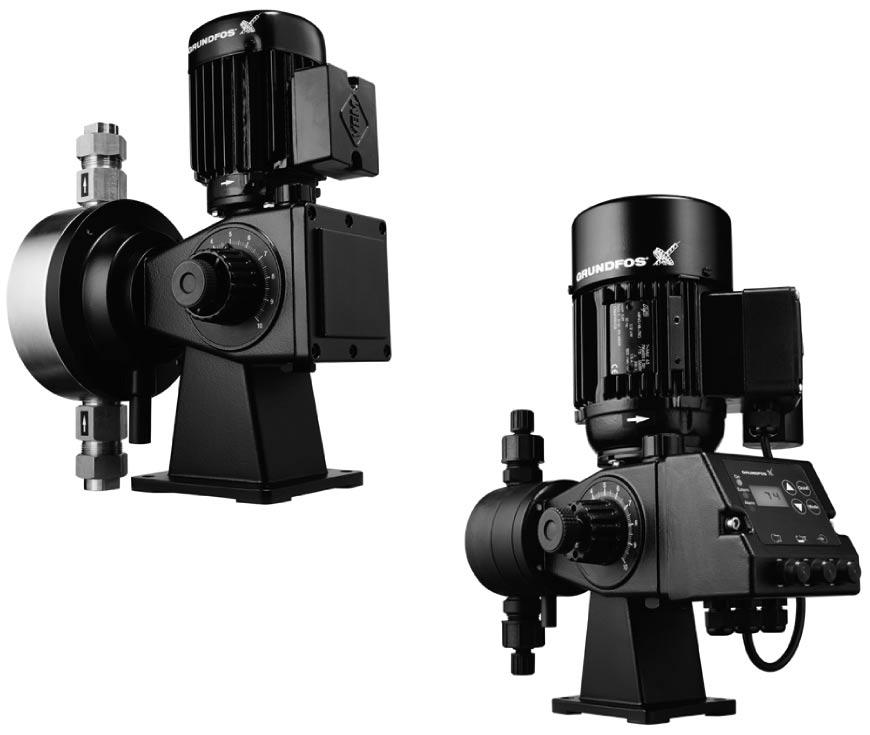 GENERAL INFORMATION DME/DMS, DMM 1.2 DMM Fig. 3 DMM-B DMM-AR Grundfos DMM mechanical diaphragm dosing pumps are solid pumps with a proven track record of reliability in a wide variety of applications.