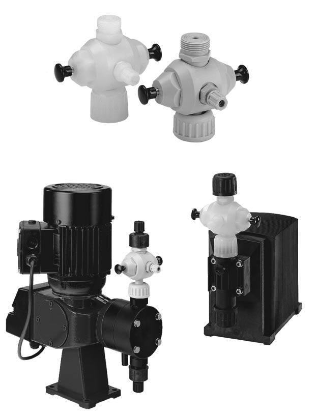 DME/DMS, DMM ACCESSORIES 13.7 Multifunction valve Compact valve unit for direct mounting on the pump discharge connection. The valve has four functions: 1. Constant back pressure, 2.