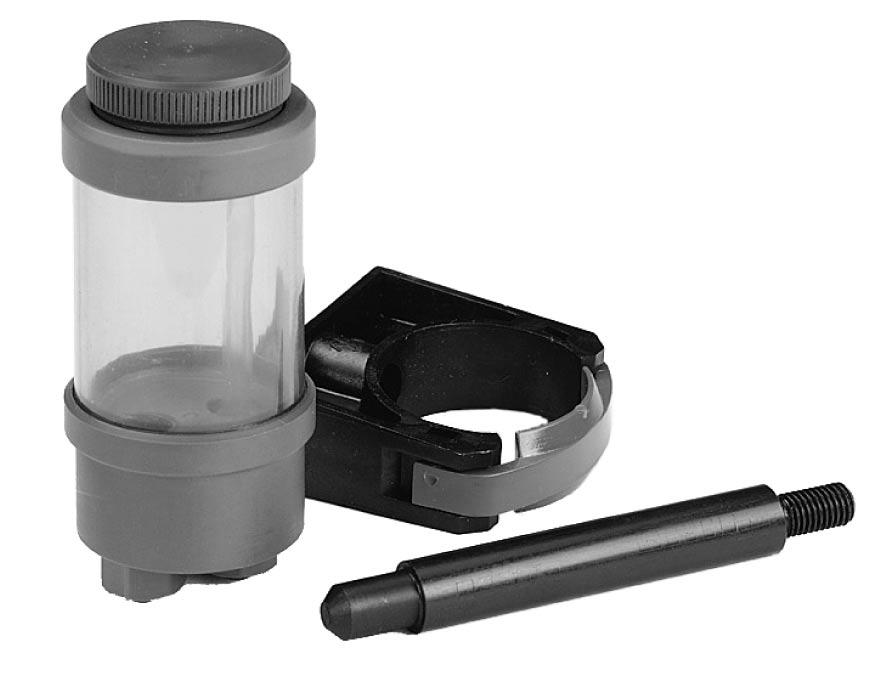 DME/DMS, DMM ACCESSORIES 13.16 Priming aid The priming aid is a transparent, air-tight collector with a screw cap on top. It is mounted between the tank and the pump.