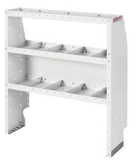 9376-3-03 60" 60" 13½" 4 1 136 lbs. 4" Deep Jumbo Shelving Items Extra deep 4" shelving constructed of 18-gauge steel and finished with durable brite white powder coat.
