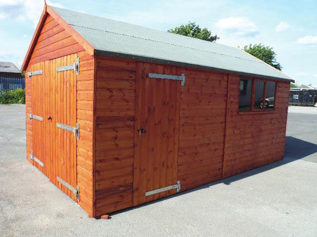 sheds 15 Garage Pent Garage available on request 50mm x 50mm framing throughout with diagonal side bracing Substantial 75mm x 50mm roof truss: (as pictured) 1 up to