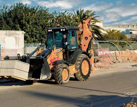 T-SERIES BACKHOE LOADERS AUTO RIDE CONTROL Safe productivity Auto Ride Control reduces loader arm bounce during travel, maintaining