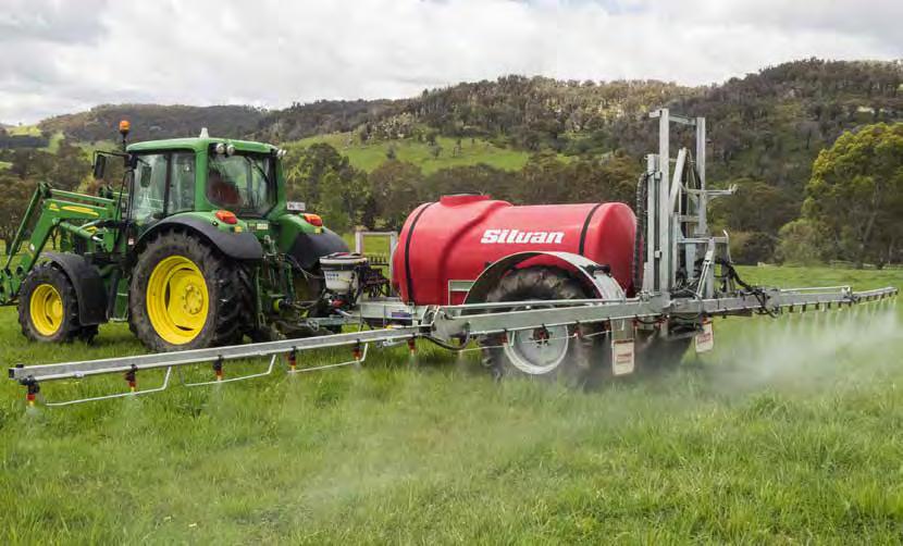 Trailed Pasture Sprayer TRAILED PASTURE SPRAYER The Silvan trailed pasture sprayer is ideally suited to larger dairy farms or