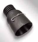 (crush-resistant) NZR-1TWINFLAP 4 X 9 (100mm X 225 mm) rubber nozzle equipped with closing flaps minimizing air