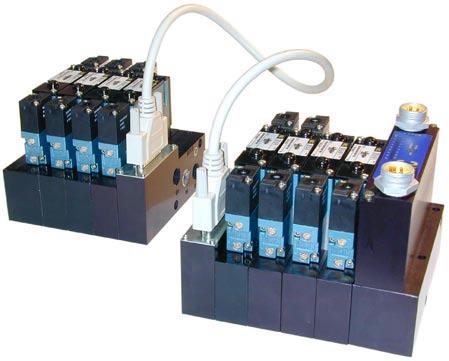9 Series MAConnect Remote Manifolds Easy hookup. Remote stacks are compatible with Sub D and ribbon style connectors, SM3 and SM6 serial modules.