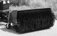 The Brush lift is operated from the RMRM - Compact Tractor Rear Mount Angle Sweeper Features Rear-Mount Mechanical Drive driven from rear 540 PTO. mounting pins.