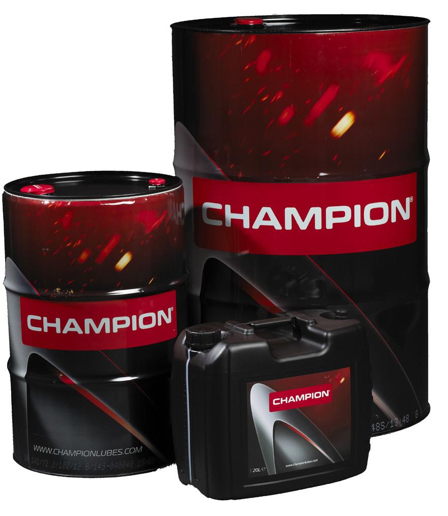 NEW PRODUCTS AGRICULTURE NEW CHAMPION U.T.T. OIL 50 KEY BENEFITS Intended for use in wet brakes in Volvo construction equipment. Meets the specification Volvo 97304 (wb 102).