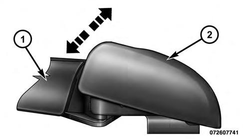284 MAINTAINING YOUR VEHICLE Rear Wiper Blade Removal/Installation 1. Lift the pivot cap on the rear wiper arm upward, this will allow the rear wiper blade to be raised off of the liftgate glass. 3.