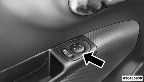 76 UNDERSTANDING THE FEATURES OF YOUR VEHICLE Power Mirrors The power mirror controls are located on the driver s door trim panel. Automatic Dimming Mirror CAUTION!